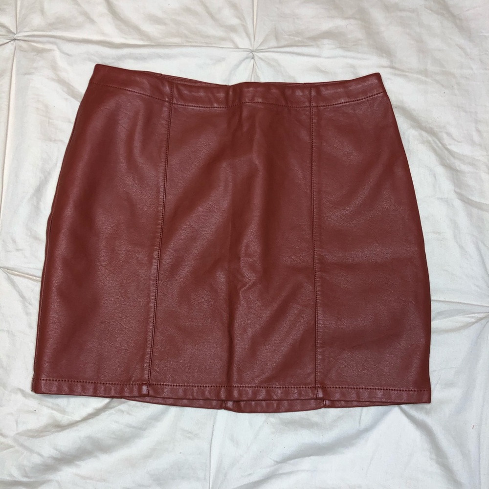 Faux Leather Skirt